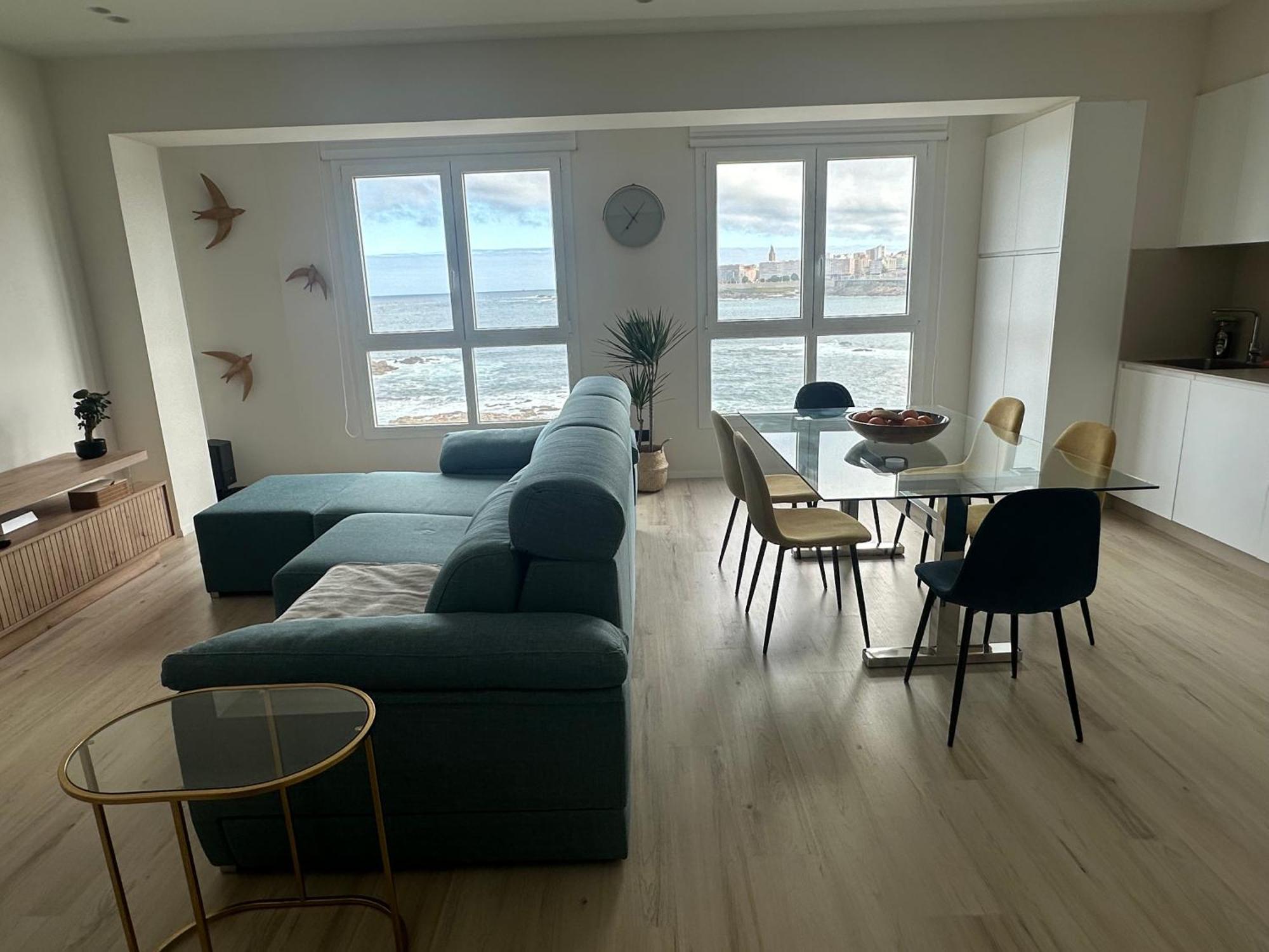 شقة Piso Con Vistas A La Playa De Riazor آكورونيا المظهر الخارجي الصورة